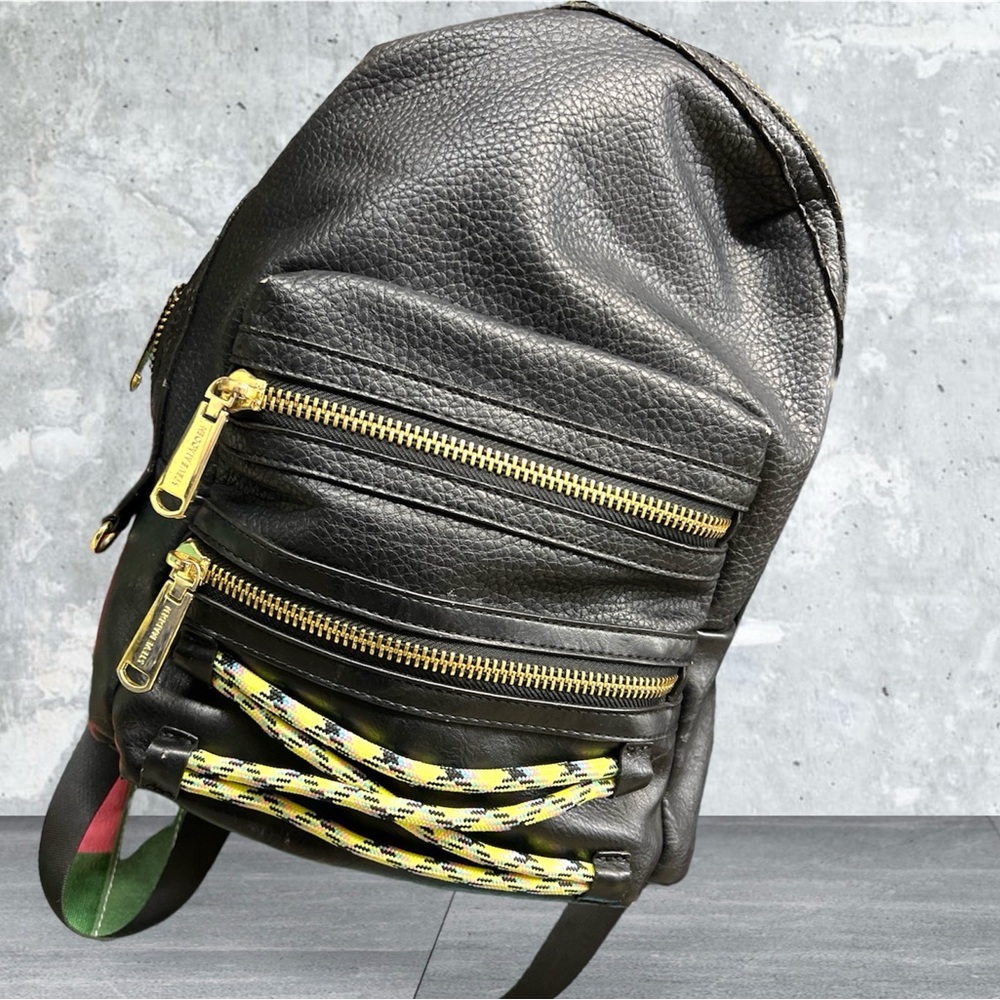 Steve Madden Black Backpack with Gold Accents